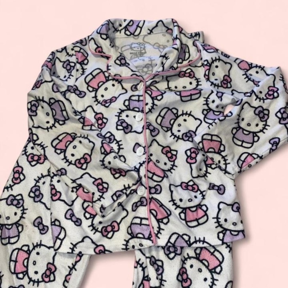 Hello Kitty Kids Pajama Set - Pink and Gray